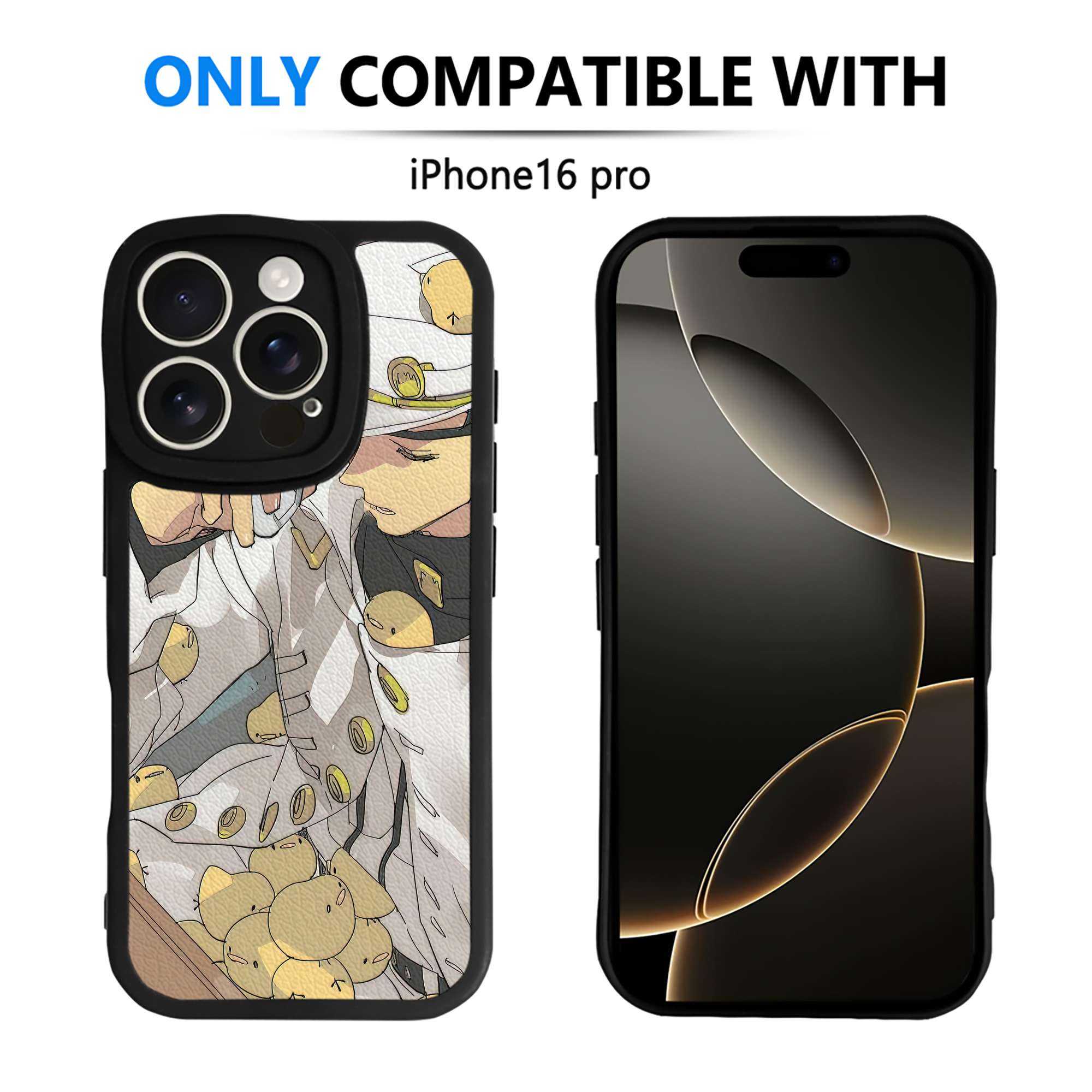 （画像用） ジョジョの奇妙な冒険 JoJo's Bizarre Adventure 【iPhone 16シリーズ対応】シリコンスマホケース（レザー調） 材質：シリコン